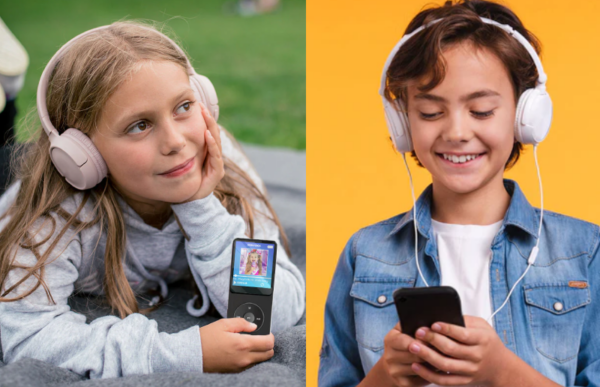 kids mp3 and mp4 player with headset