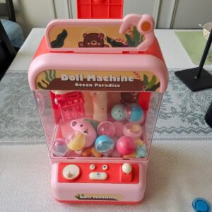 home arcade plush claw machine in pink for kids