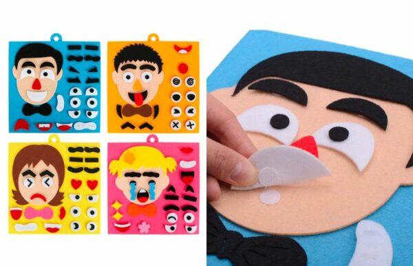 kids facial expression diy puzzle board for kids