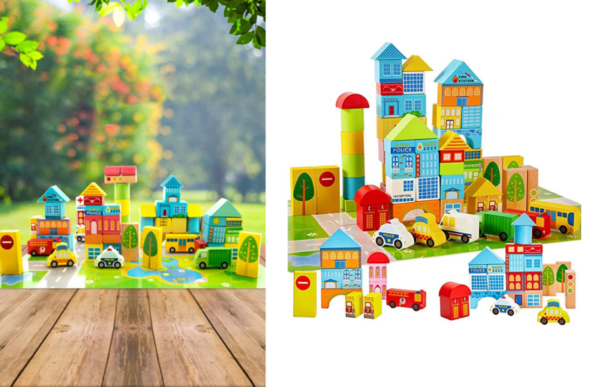 mini town early education block set