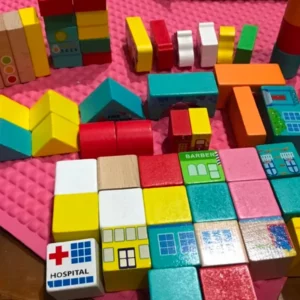 mini town block set for kids