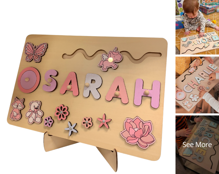Custom Name Montessori Wooden Board