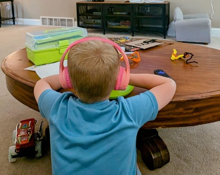 Little boy with MP3 Player