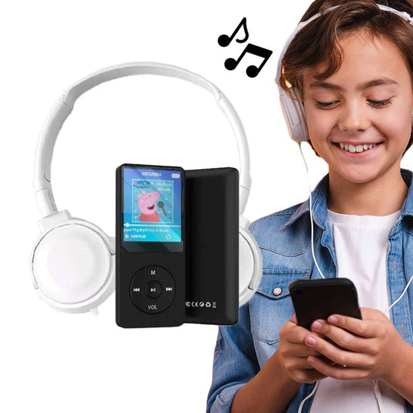 Child using the MP3 Player With Headset