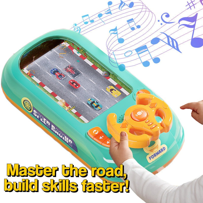 Baby playing with the Busy Board Montessori toy