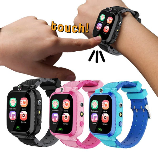 Kids Multi-purpose Smartwatch in black, pink and blue