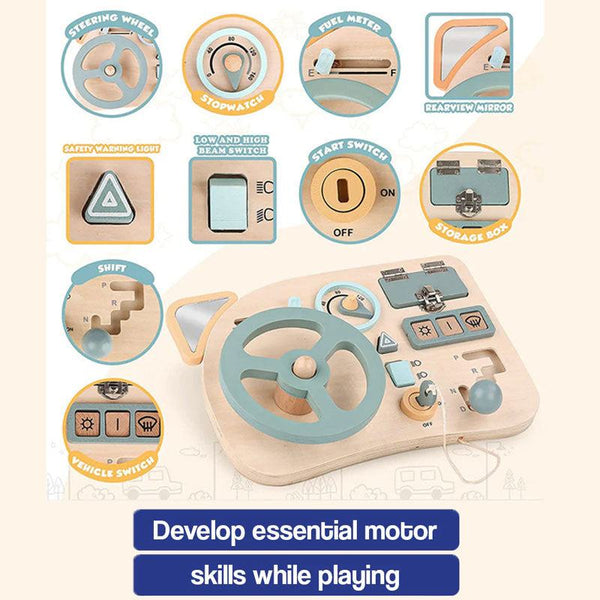 Little Driver Montessori Activity Board play