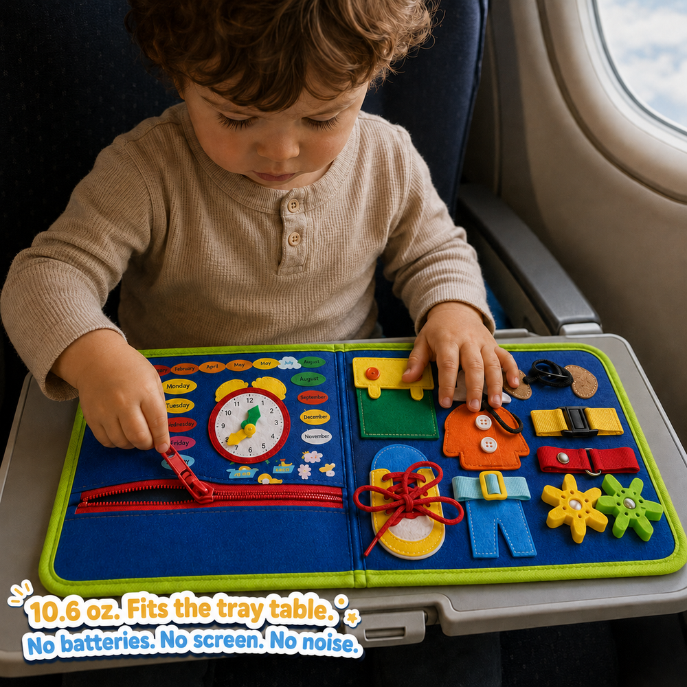Little Hands & Big Minds Busy Book toddler activity handbag